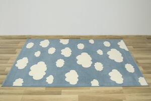 Dětský kusový koberec LUNA KIDS 533911/94922 Mráčky modrý / krémový Rozměr: 140x200 cm