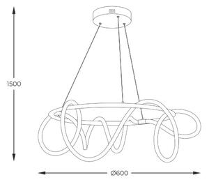 LED závěsné svítidlo 4500 lm 3000+4000+6000K černé Zuma Line BALBO 20006PL-BK