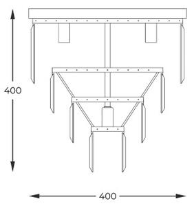 Stropní svítidlo 40 cm 5x E14 zlaté Zuma Line AMEDEO FC17106/4+1-GLD