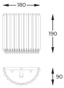Nástěnné svítidlo 1x G9 stříbrné Zuma Line PRINCE W0360-01A-B5AC