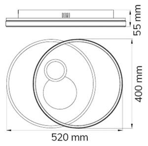 Wofi 11621 - LED Stmívatelné stropní svítidlo AKON LED/38W/230V 2700-5500K+ DO