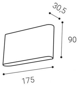 LED2 - LED Venkovní nástěnné svítidlo FLAT 2xLED/5W/230V IP65