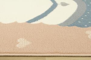 Dětský kusový koberec LUNA KIDS 534213/95855 Lama růžový / pastelový Rozměr: 140x200 cm