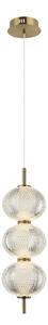 LED závěsné svítidlo 1300 lm 3000K mosazná ITALUX Lazie PND-29038-3-GD