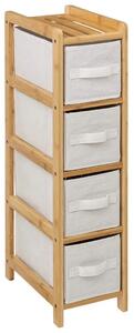 5five Simply Smart Koupelnový regál TIDY BOX 78,5 cm bambus/béžový