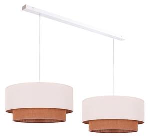 Duolla - Lustr na lanku BOHO 2xE27/15W/230V béžová/hnědá