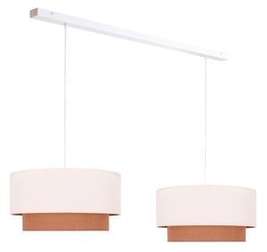 Duolla - Lustr na lanku BOHO 2xE27/15W/230V béžová/hnědá