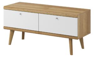 Piaski Televizní stolek Primo 107 cm dub Riviéra/bílý