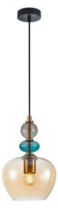 Závěsné svítidlo 1x E27 béžová ITALUX Busco PND-30263-1A-BRO-AMB