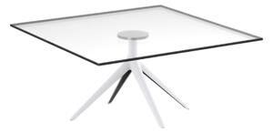 VONDOM - Čtvercový konferenční stolek MARI-SOL skleněná deska - různé velikosti (čtyřramenná podnož)