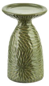 Mondex Keramický svícen YARINE GREEN 16,5 cm zelený