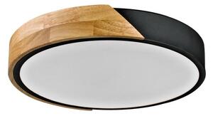 LED stropní svítidlo 32 cm 2400 lm 3000K dřevo/černá ITALUX Nastro PLF-13186-BK-WO
