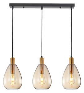 Závěsné svítidlo 3x E27 chromová ITALUX Zulo PND-27812-3-BRO-AMB