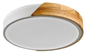 LED stropní svítidlo 32 cm 2400 lm 3000K dřevo/bílá ITALUX Nastro PLF-13186-WH-WO