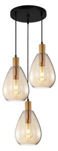 Závěsné svítidlo 3x E27 chromová ITALUX Zulo PND-27812-3A-BRO-AMB