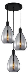 Závěsné svítidlo 3x E27 kouřová ITALUX Zulo PND-27812-3A-BK-SG