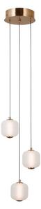 LED závěsné svítidlo 865 lm 3000K zlatá ITALUX Ganti PND-34362-3-HBR-OPAL