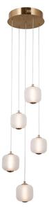 LED závěsné svítidlo 1300 lm 3000K zlatá ITALUX Ganti PND-34362-5-HBR-OPAL