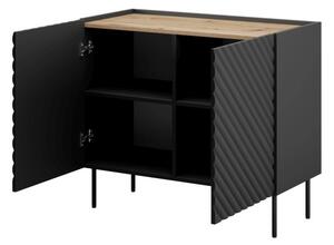 HALMAR Komoda Onda 2D černá/dub artisan