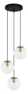 Závěsné svítidlo 3x E27 mosazná ITALUX Sarpo PND-58867-3S-BK-BRO