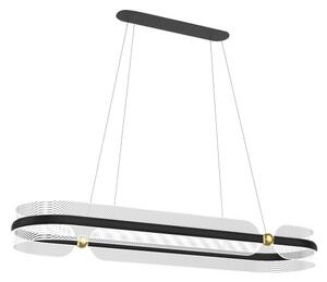 LED závěsné svítidlo 3900 lm 3000K černá ITALUX Sopla PND-63728-56W-3K-BK-GD