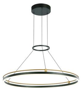 LED závěsné svítidlo 1500 lm 3000K černá ITALUX Merlot PND-54638R-28W-3K-BK-GD