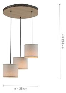 Leuchten Direkt 11236-79 - Lustr na lanku BARK 3xE27/40W/230V