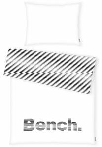 Bench Bavlněné povlečení Pruhy černo-bílá, 140 x 200 cm, 70 x 90 cm