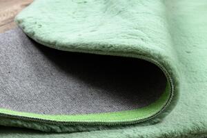 Makro Abra Kulatý kusový koberec BUNNY IMAITACE KRÁLIČÍ STRSTI zelený Rozměr: průměr 80 cm