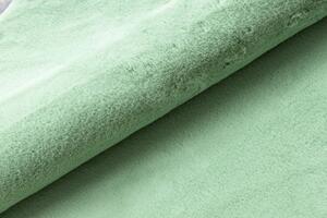 Makro Abra Kulatý kusový koberec BUNNY IMAITACE KRÁLIČÍ STRSTI zelený Rozměr: průměr 80 cm