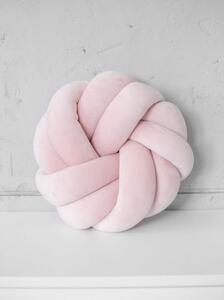 Dětský pokoj - Smyčkový polštář Velvet v pudrově růžové barvě - super měkký