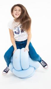 Dětský pokoj - Světle modrý polštář uzlík na sezení