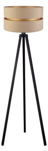 Duolla - Stojací lampa DUO 1xE27/60W/230V pr. 44 cm béžová/wenge