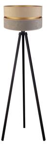 Duolla - Stojací lampa DUO 1xE27/60W/230V pr. 44 cm béžová/šedá/wenge
