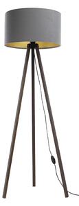 Stojací lampa STANDART 1xE27/60W/230V šedá/hnědá