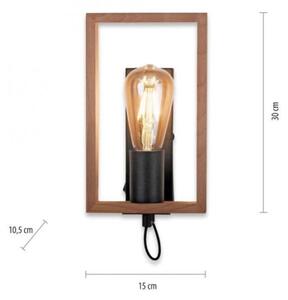 Leuchten Direkt 15654-18 - Nástěnné svítidlo FRANKY 1xE27/60W/230V