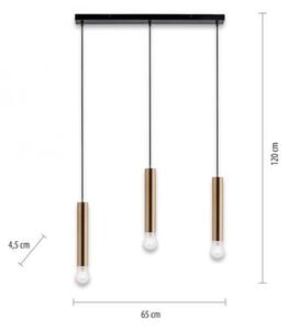 Leuchten Direkt 15618-60 - Lustr na lanku BRUNA 3xE27/60W/230V mosaz