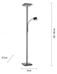 Leuchten Direkt 11710-18 - LED Stmívatelná lampa HANS LED/21,5W/230V + LED/4W