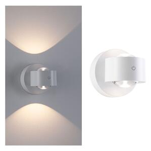 PAULMANN LED nabíjecí nástěnné svítidlo Zorik IP44 stmívatelné 2700K 100mm 2x1,1W bílá