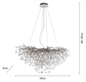 Paul Neuhaus 2192-55 - Lustr na lanku ICICLE 10xG9/40W/230V 50x100 cm chrom