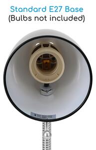 Aigostar - Stolní lampa s klipem 1xE27/11W/230V černá/chrom