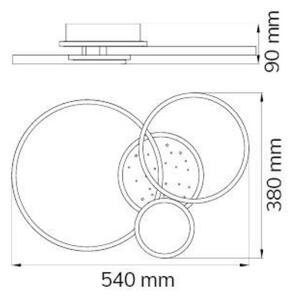 Wofi 11657 - LED Stmívatelný přisazený lustr KIAH LED/32,5W/230V 3000K