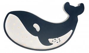 Dětský pokoj - Dětská dřevěná lampa v podobě velryby Tmavě modrá