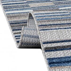 Makro Abra Moderní kusový koberec AVENTURA ED24A Proužky šedý / modrý Rozměr: 80x150 cm