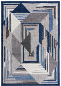 Makro Abra Moderní kusový koberec AVENTURA ED12A šedý / modrý Rozměr: 80x150 cm