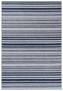 Makro Abra Moderní kusový koberec AVENTURA ED23A Proužky šedý / modrý Rozměr: 80x200 cm