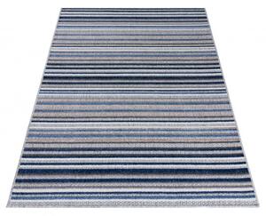 Makro Abra Moderní kusový koberec AVENTURA ED23A Proužky šedý / modrý Rozměr: 80x200 cm