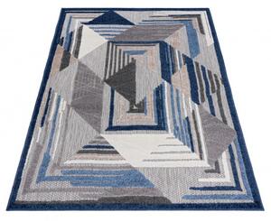 Makro Abra Moderní kusový koberec AVENTURA ED12A šedý / modrý Rozměr: 80x150 cm