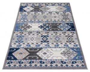 Makro Abra Moderní kusový koberec AVENTURA ED45A Skandinávský šedý / modrý Rozměr: 120x170 cm