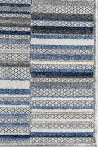 Makro Abra Moderní kusový koberec AVENTURA ED24A Proužky šedý / modrý Rozměr: 80x150 cm